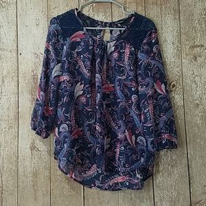 Sheer Patterned Blouse